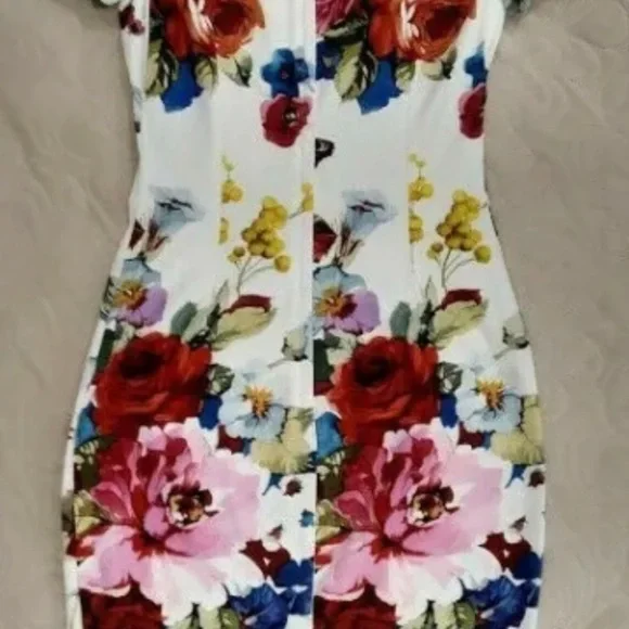 Dolce & Gabbana White Floral Midi Dress